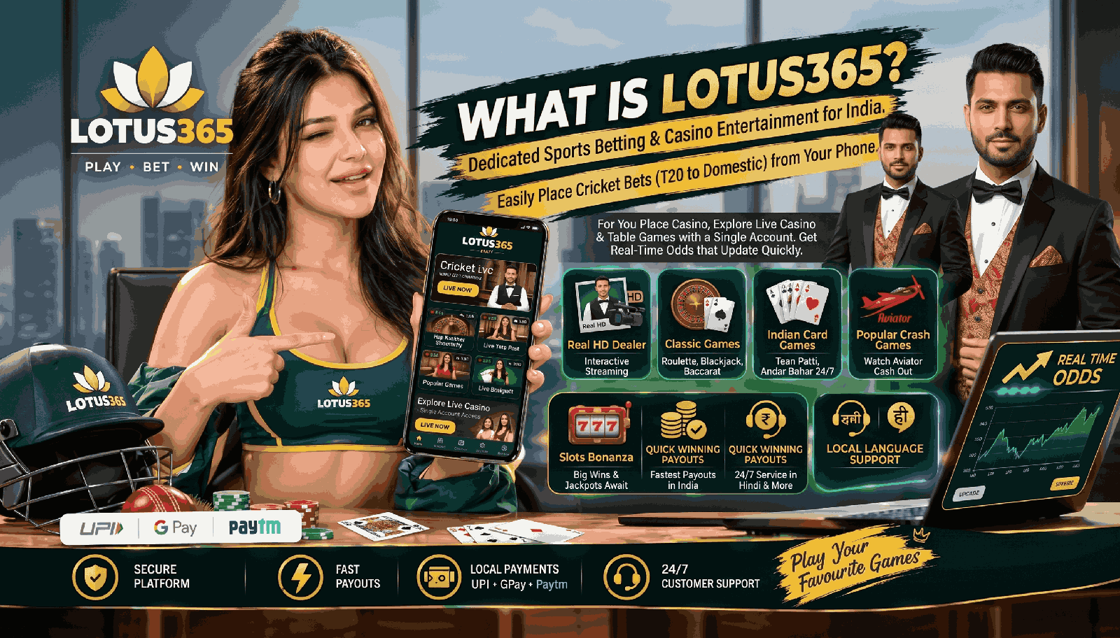 Lotus365 Mobile App Interface